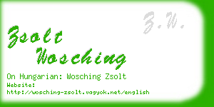 zsolt wosching business card